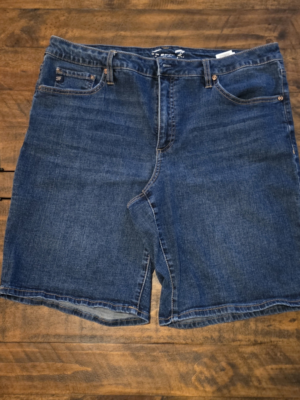 Women's Seven Denim Shorts - Blue Bermuda Relaxed